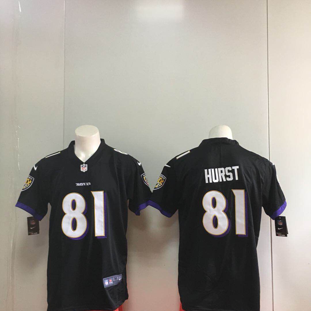 Men Baltimore Ravens 81 Hurst Black Nike Vapor Untouchable Limited Playe NFL Jerseys